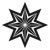 abstrato geométrico Estrela vetor ícone Projeto. floco de neve plano ícone.