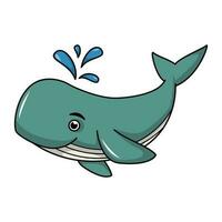 baleia desenho animado, animal ilustração vetor