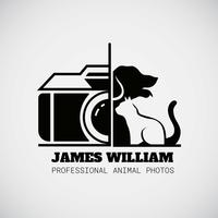 Animal Fotógrafo Logo vetor