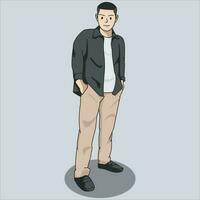 ilustração vetor gráfico do homem dentro Boa estilo perfeito para Projeto