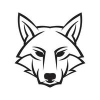 Lobo face vetor ilustração, perfeito para marca logotipo e e esporte equipe logotipo Projeto