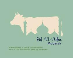 eid al adha Mubarak vetor ilustração. feliz al adha fundo.