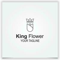 esboço rei tulipa rosa flor logotipo Prêmio elegante modelo vetor eps 10