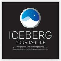 iceberg logotipo Projeto criativo Prêmio elegante modelo vetor eps 10