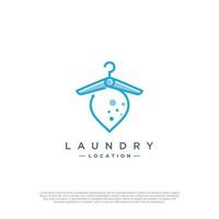lavanderia logotipo Projeto idéia com moderno criativo estilo Prêmio vetor