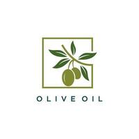 Oliva óleo logotipo Projeto vetor ícone natureza beleza e saúde