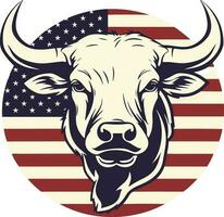 vaca cabeça silhueta emblema logotipo rótulo. vetor ilustração. 04