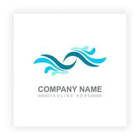 oceano ondas logotipo modelo oceano vetor simples e moderno logotipo Projeto adequado para logotipos do mineral água empresas, bebendo água empresas e molas. simples logotipo