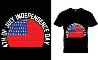 4º do Julho independência dia camiseta vetor