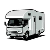 rv acampamento carro ilustração vetor imagem