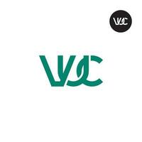 carta vc monograma logotipo Projeto vetor