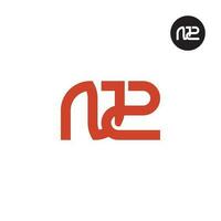 carta nz n2 monograma logotipo Projeto vetor