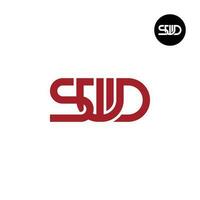 carta swd monograma logotipo Projeto vetor