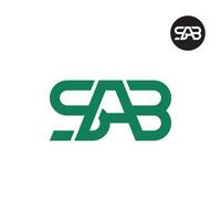 carta sab monograma logotipo Projeto vetor