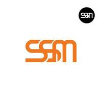 carta ssm monograma logotipo Projeto vetor