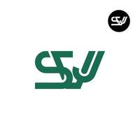 carta svj monograma logotipo Projeto vetor