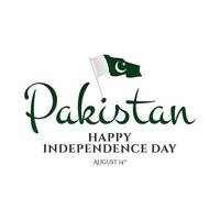 Paquistão feliz independência dia vetor modelo