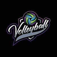 voleibol vetor mascote esport logotipo emblema Projeto moderno estilo