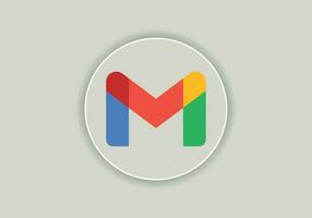 gmail logotipo. Google produtos. ícone do logótipo gmail. editorial vetor ilustração.