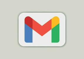 gmail logotipo. Google produtos. ícone do logótipo gmail. editorial vetor ilustração.