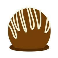 biscoitos desenho animado ilustração. chocolate bolacha desenho animado ícone. uma bolacha plano ícone vetor ilustração projeto, isto vetor é adequado para ícones, logotipos, ilustrações, adesivos, livros, etc.