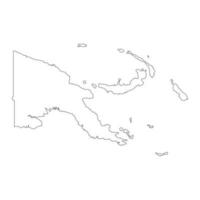 mapa altamente detalhado de papua nova guiné com bordas isoladas no fundo vetor