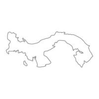 mapa do Panamá altamente detalhado com bordas isoladas no fundo vetor