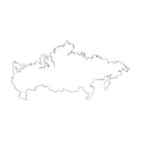mapa altamente detalhado da federação russa com fronteiras isoladas no fundo vetor