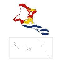 kiribati bandeira ilustração simples para o dia da independência ou eleição vetor