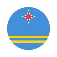 ilustração simples de bandeira de aruba para o dia da independência ou eleição vetor