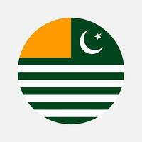 Azad Jammu e Caxemira bandeira ilustração simples para o dia da independência ou eleição vetor