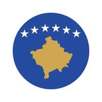 ilustração simples da bandeira do kosovo para o dia da independência ou eleição vetor