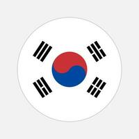 ilustração simples da bandeira da coreia do sul para o dia da independência ou eleição vetor