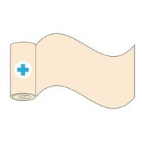 ilustração de bandagem plana. ícone de curativo preenchido simples vetor