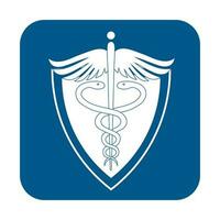 sistema imunológico, ícone de escudo médico em design moderno de estilo simples vetor
