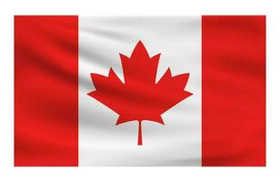 realista nacional bandeira do Canadá. atual Estado bandeira fez do tecido. vetor