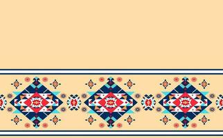 design tradicional padrão geométrico étnico oriental ikat sem costura para plano de fundo, tapete, papel de parede, roupas, embrulho, batik, tecido, ilustração vetorial. estilo bordado. vetor