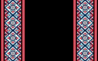 design tradicional padrão geométrico étnico oriental ikat sem costura para plano de fundo, tapete, papel de parede, roupas, embrulho, batik, tecido, ilustração vetorial. estilo bordado. vetor