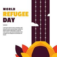 mundo refugiado dia ilustração Projeto vetor