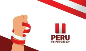 Peru independência dia evento comemoro fundo vetor
