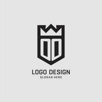 inicial oo logotipo escudo forma, criativo esport logotipo Projeto vetor