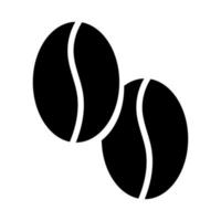 ícone de estilo de silhueta de sementes de grãos de café vetor