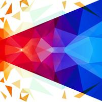 Fundo poligonal colorido brilhante abstrato vetor