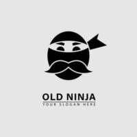 vetor moderno velho ninja logotipo ícone.
