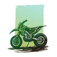 desenho animado estilo supermoto sujeira bicicleta ilustração vetor