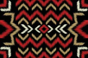 étnico ikat tecido padronizar geométrico estilo.africano ikat bordado étnico oriental padronizar Preto fundo. resumo,illustration.texture,vestuário,quadro,decoração,tapete,motivo. vetor