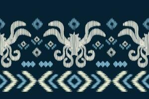 étnico ikat tecido padronizar geométrico estilo.africano ikat bordado étnico oriental padronizar azul fundo. resumo,illustration.texture,vestuário,quadro,decoração,tapete,motivo. vetor