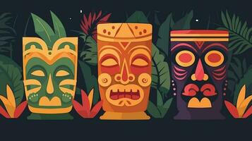 tiki festival fundo vetor ilustração