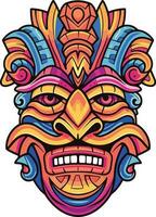 tiki festival, tiki mascarar vetor ilustração, tiki máscaras para camiseta projeto, adesivo e parede arte