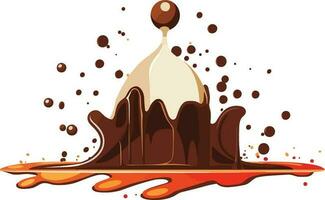 chocolate salpicos ilustração vetor